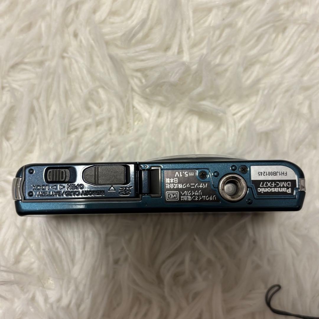 【美品】 Panasonic LUMIX DMC-FX77 ブルー　コンデジ