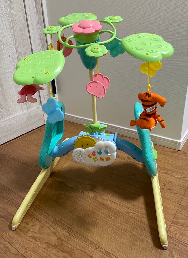 【美品/完品】くまのプーさんえらべる回転6WAYジムにへんしんメリー プーメリー