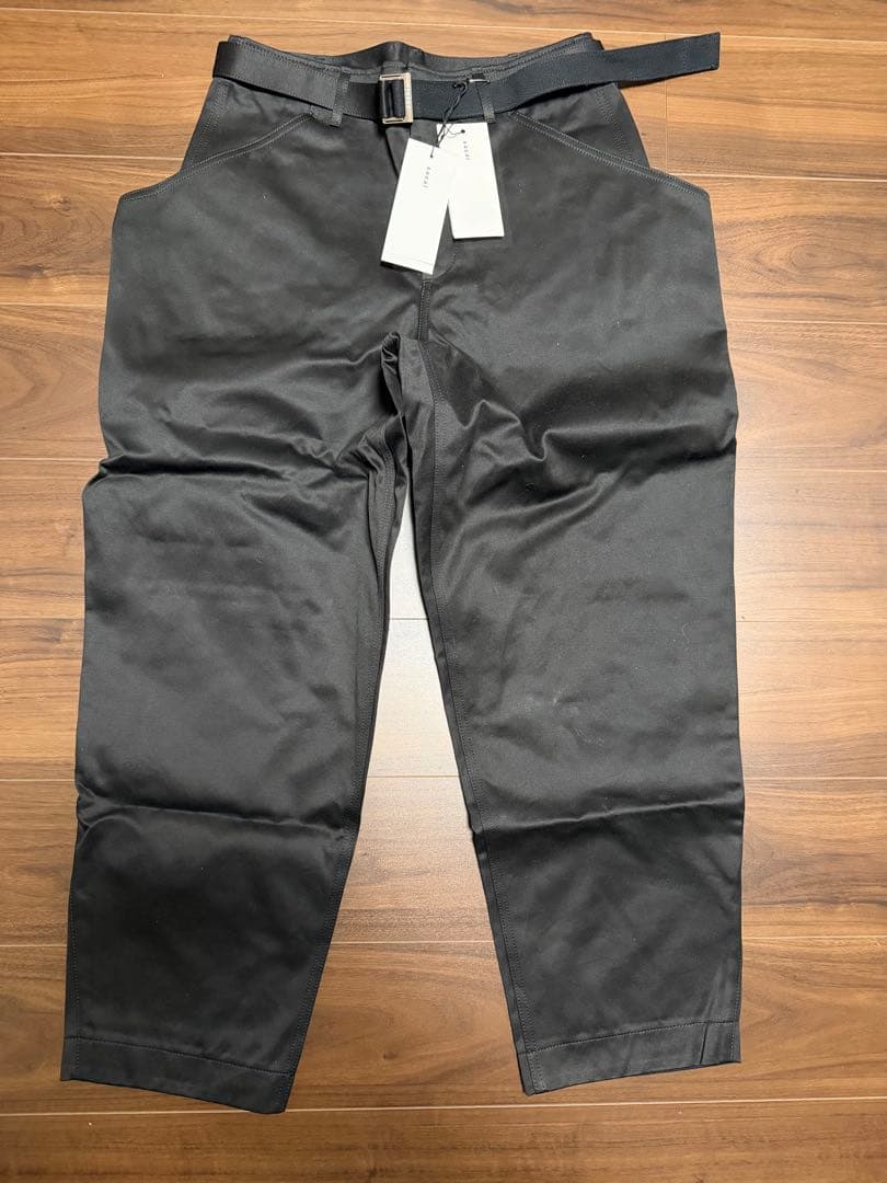 パンツ 25ss sacai Cotton Chino Pants 1 BLACK