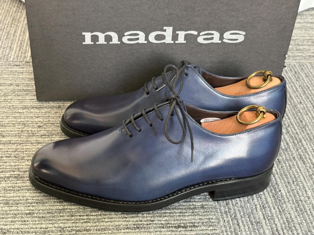 madras ホールカット ネイビー グッドイヤーウェルト製法 新品未使用