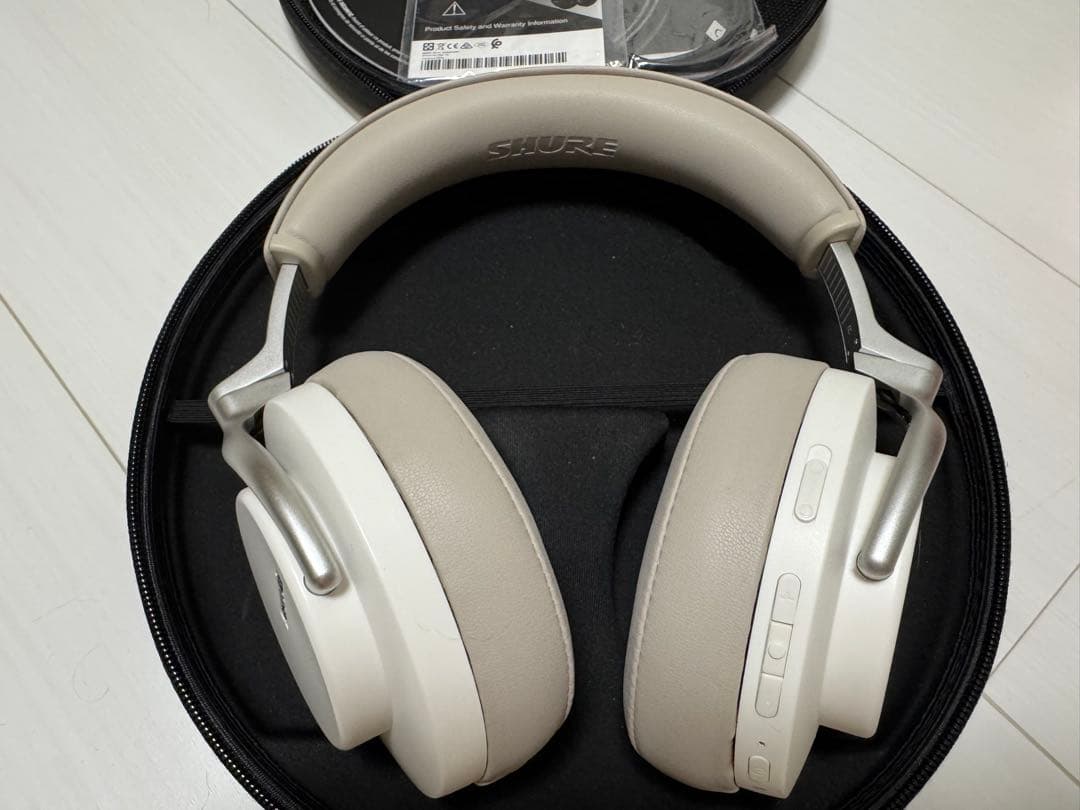 美品　SHURE aonic50 ワイヤレスヘッドホン　SBH2350-WH-A