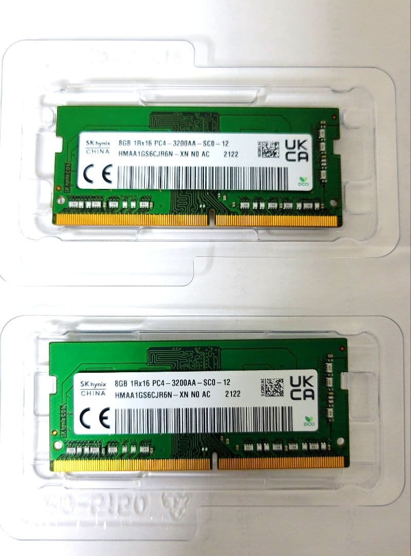 16GB（8GB×2） DDR4 DRAM SKhynix SKハイニックス