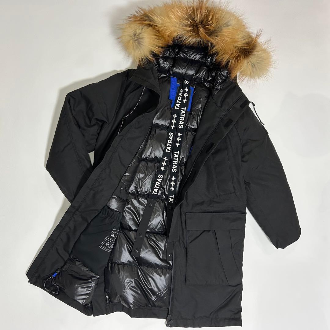 【極美品】TATRAS タトラス ボラスコ ダウンコート　ファー　黒 メンズ　3