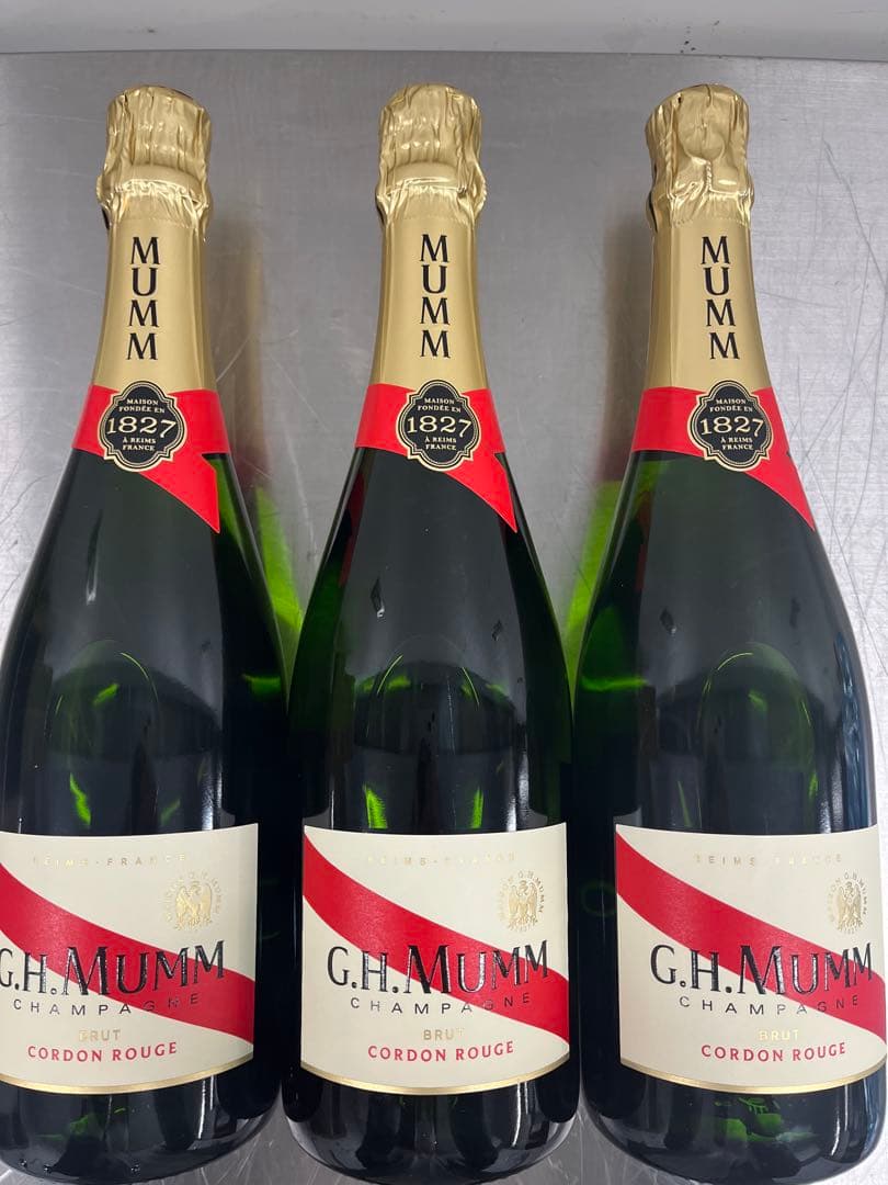 G.H. Mumm Cordon Rouge シャンパン 750ml 3本セット