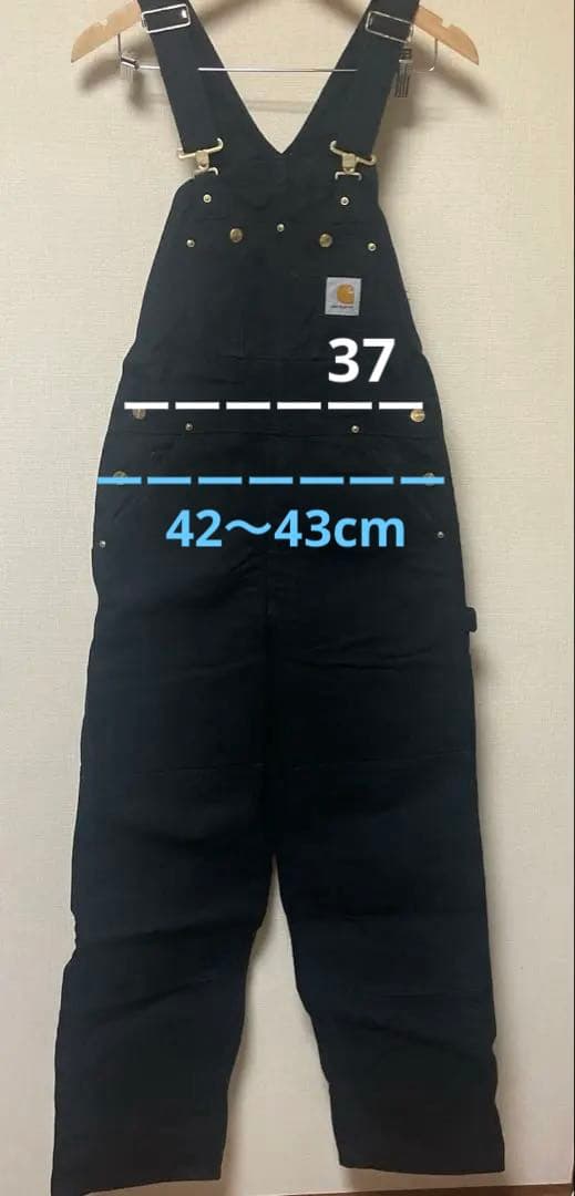 Carhartt オーバーオール 32×32 黒