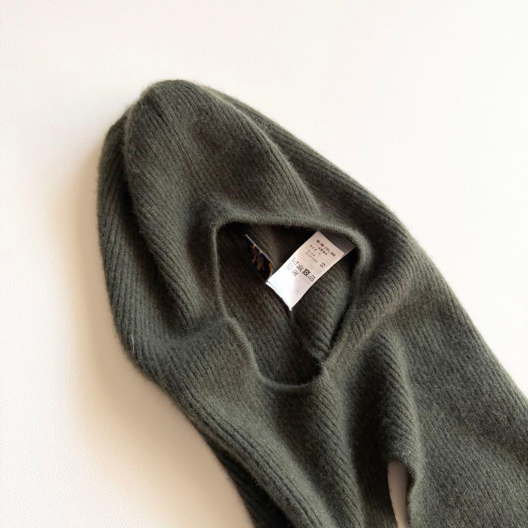 BATONER　6CASHMERE FOX バラクラバ グリーン　カシミヤ