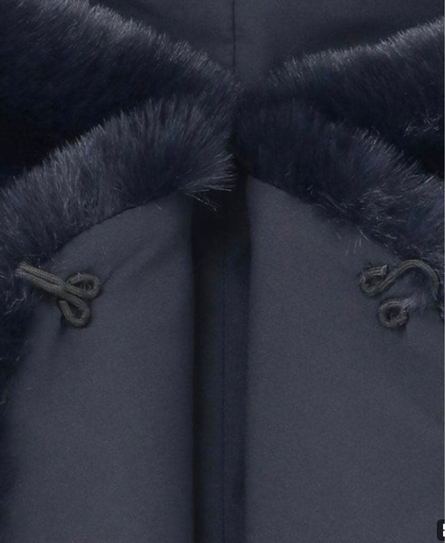 【新品未使用】JENNE リッチボリュームファーケープ ネイビー