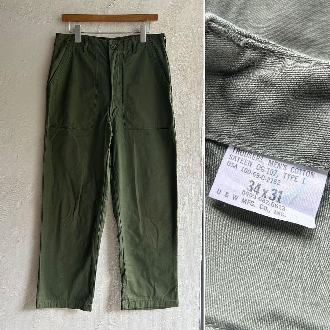 極美 60S US ARMY コットンサテン ベイカーパンツ 34