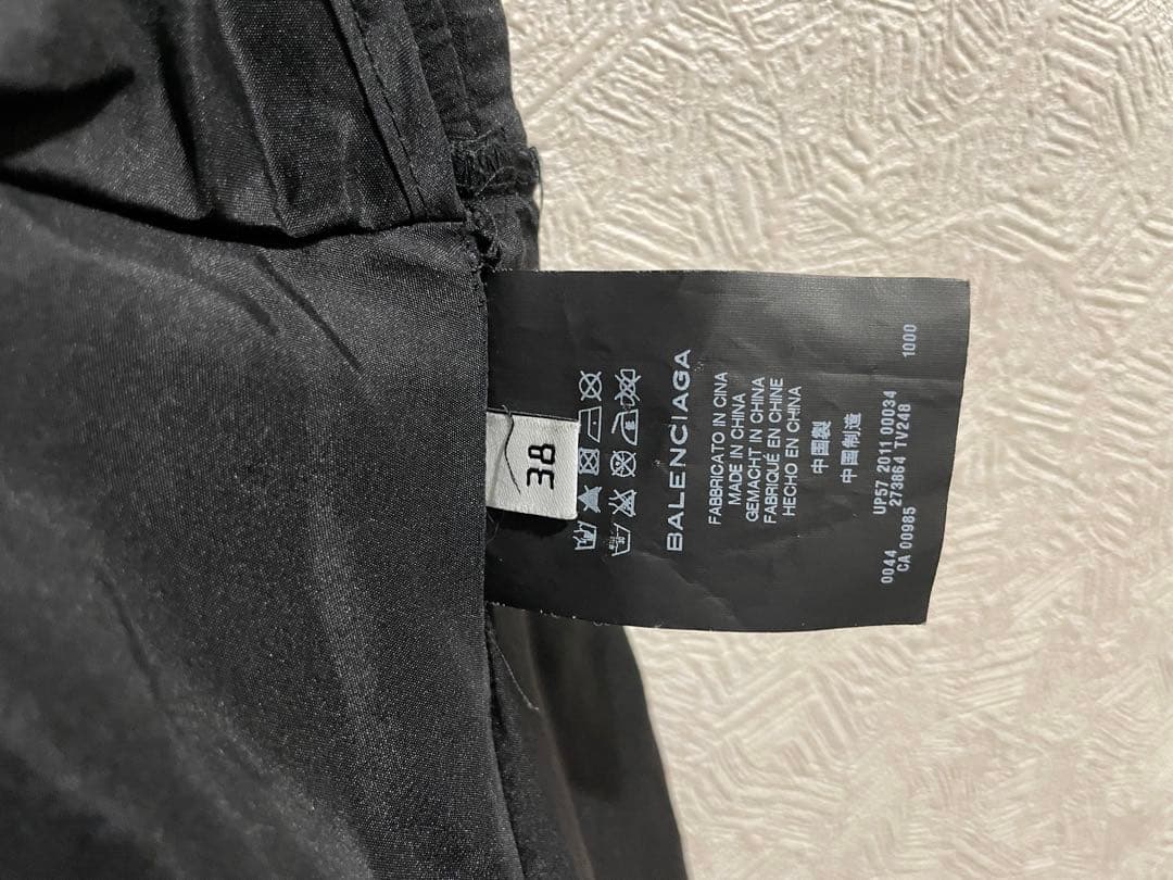 BALENCIAGA シアサッカー シフォン シルク ワンピース