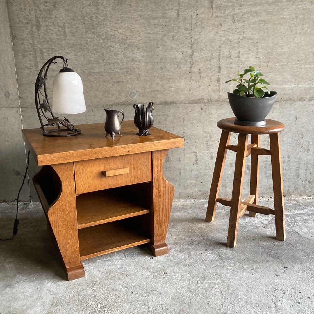 オランダ サイドテーブル チェスト ラック 棚 木製 オーク材 家具 レトロ