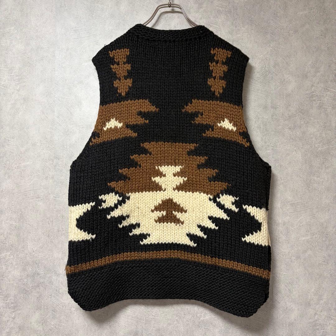 ADAWAS アダワス カウチン ダブル ジップ ベスト ウール 100%