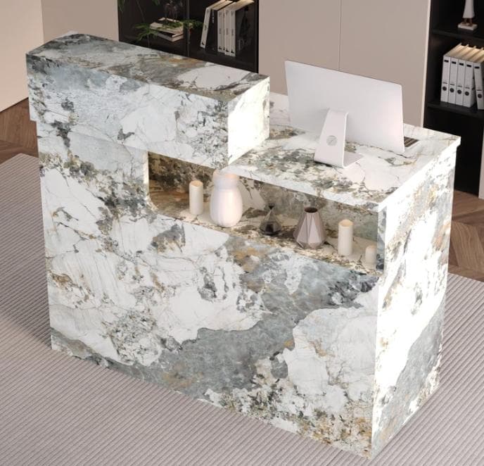 新品☆レジカウンター 受付カウンターデスク 小型受付　おしゃれテーブル送料無料