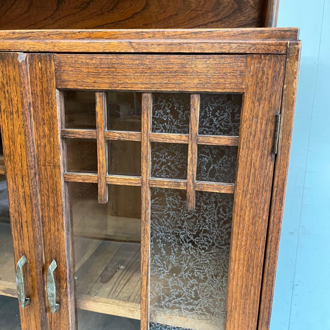 アンティーク ガラス戸棚 キャビネット 飾り棚 希少 z615