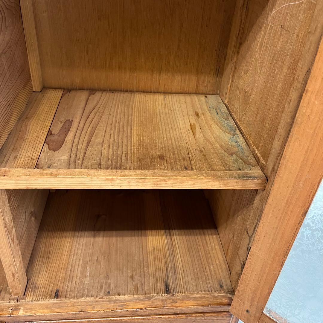 アンティーク ガラス戸棚 キャビネット 飾り棚 希少 z615