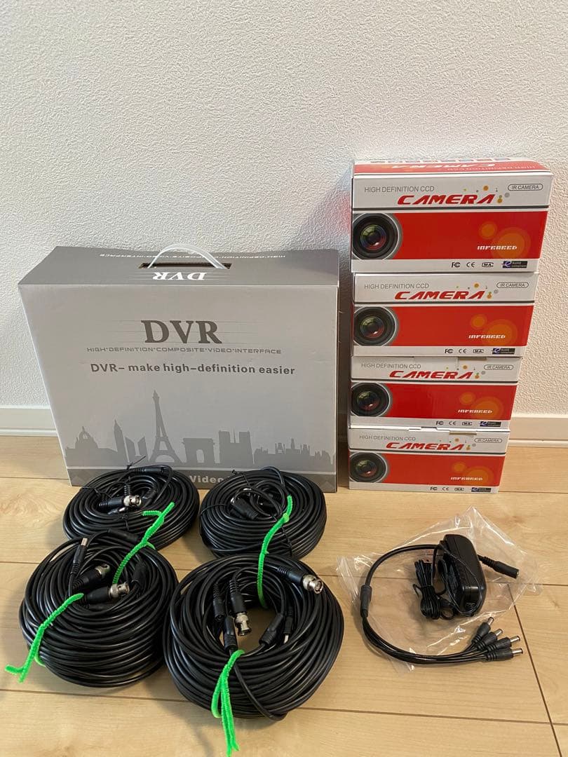 4ch 防犯カメラ一式　HR100