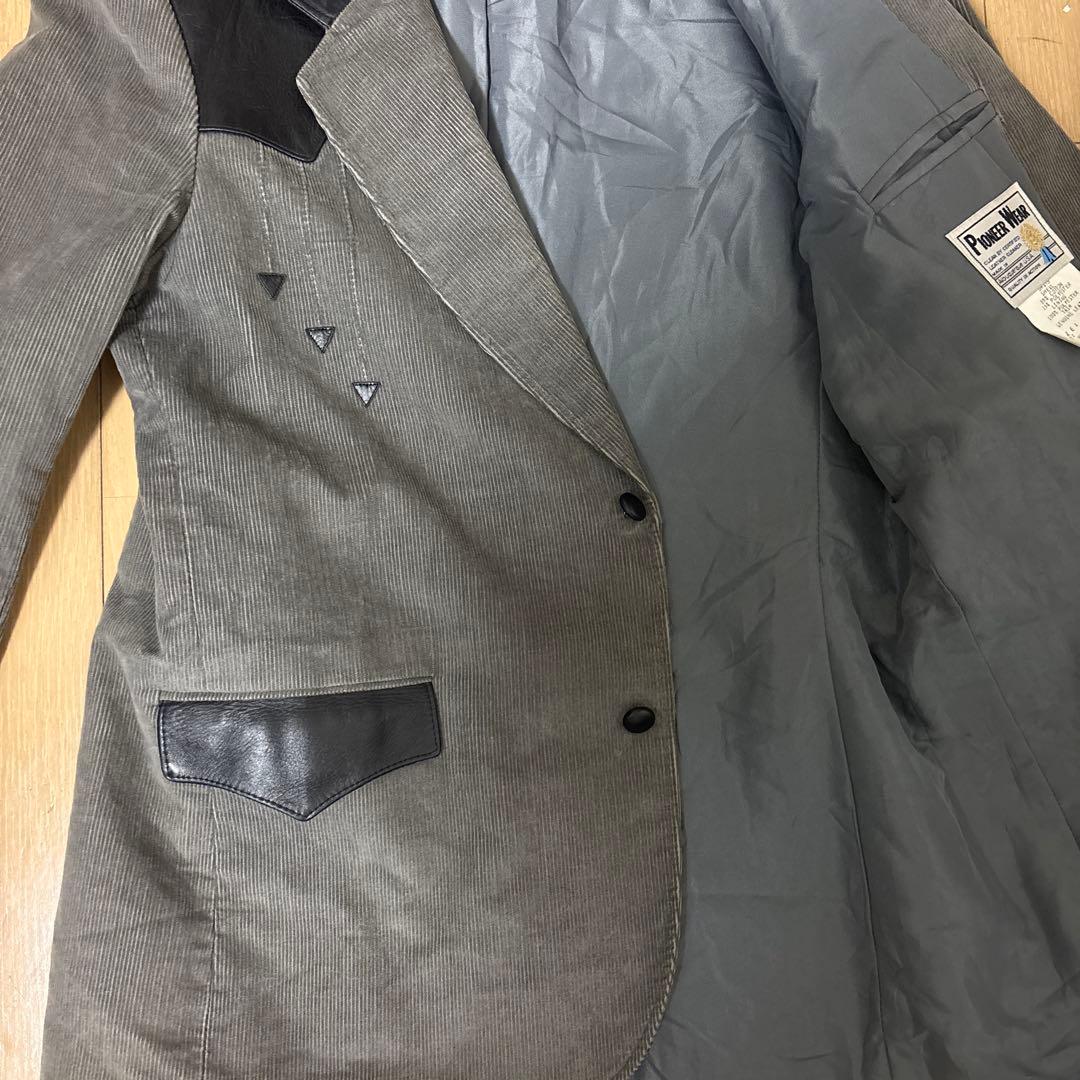 Pioneer Wear USA製 コーデュロイ レザージャケット XL 70s