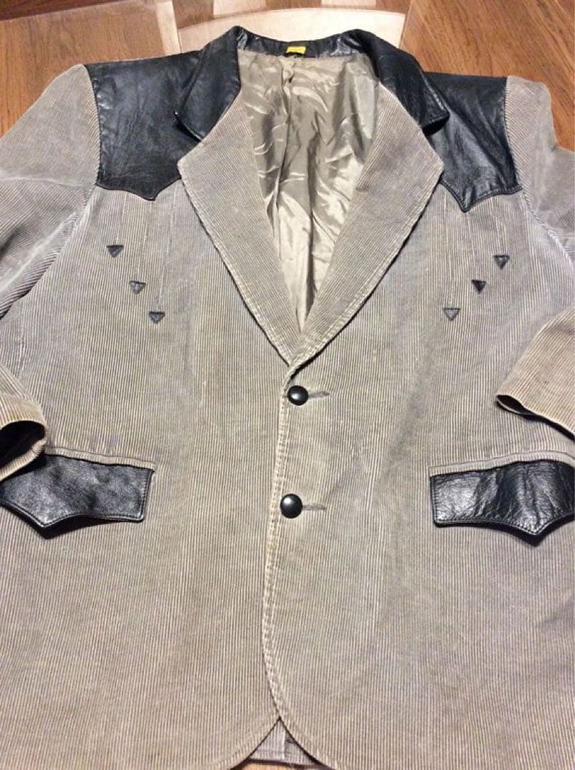 Pioneer Wear USA製 コーデュロイ レザージャケット XL 70s