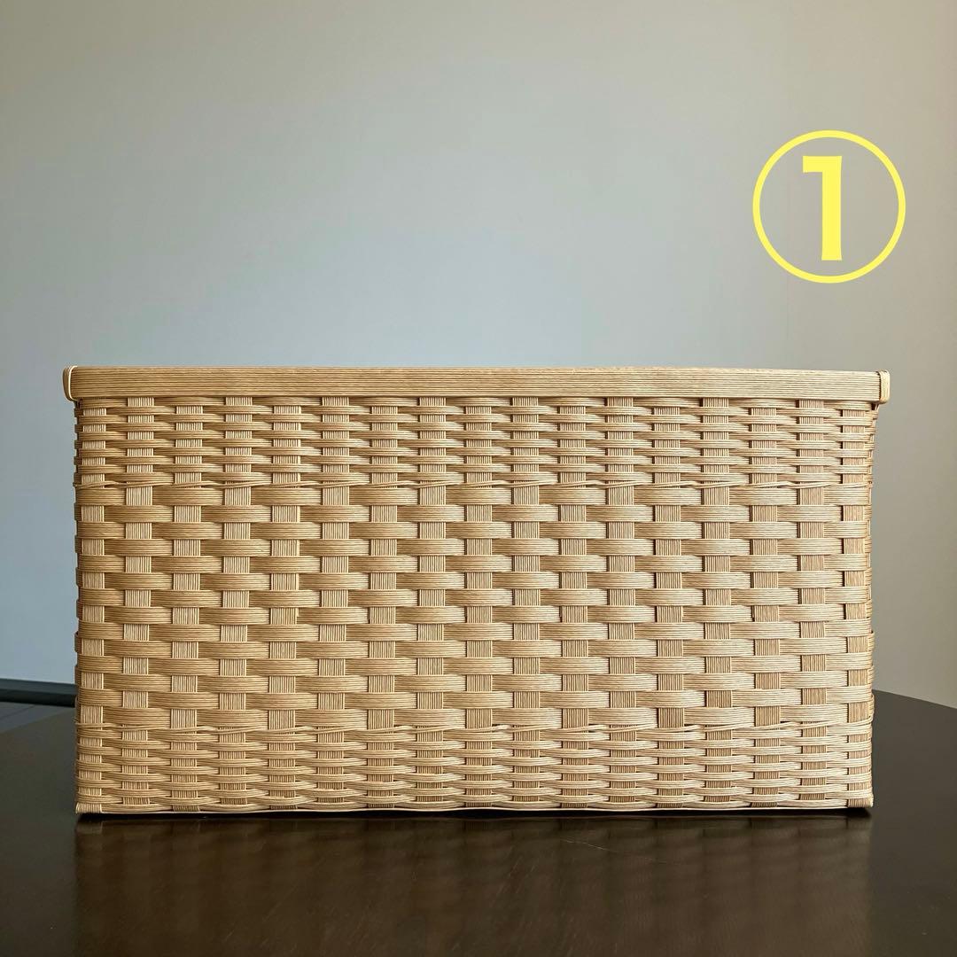 かかのり　エコクラフト　クラフトテープ　ボックス型のかご&鍋敷き