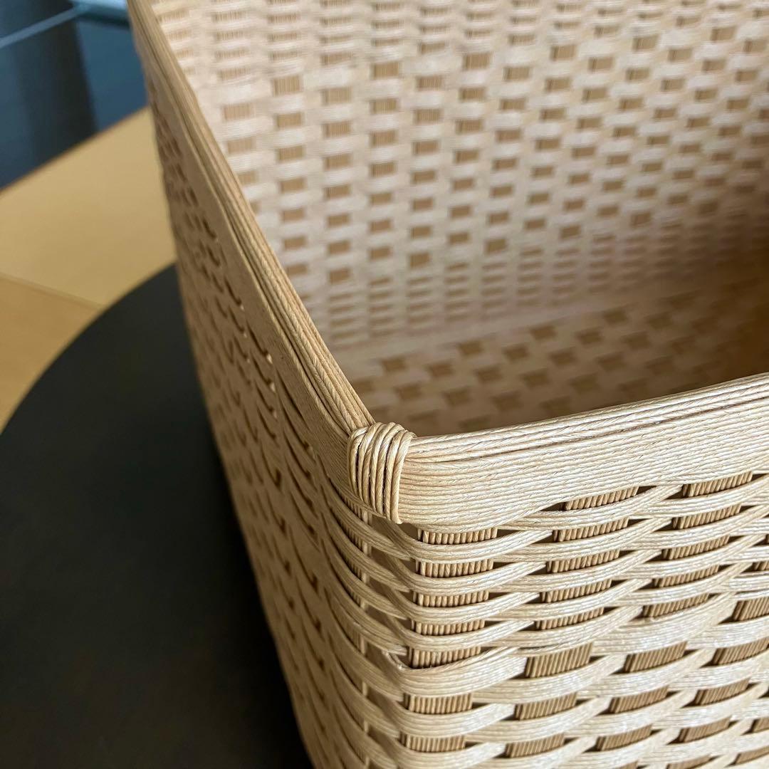 かかのり　エコクラフト　クラフトテープ　ボックス型のかご&鍋敷き