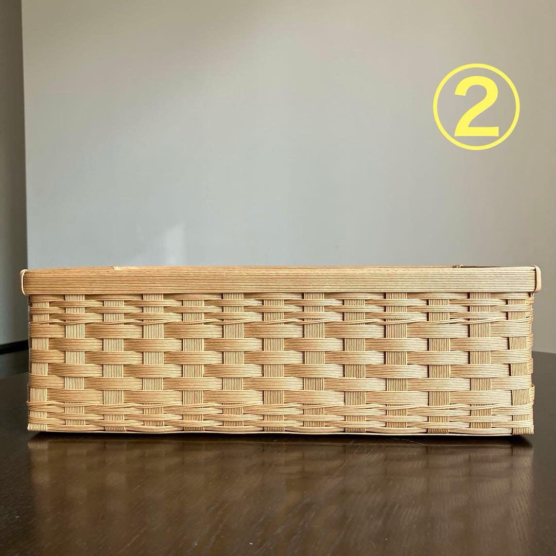 かかのり　エコクラフト　クラフトテープ　ボックス型のかご&鍋敷き