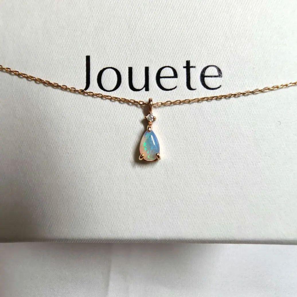 Jouete K10YG ダイヤモンド×オパール ネックレス