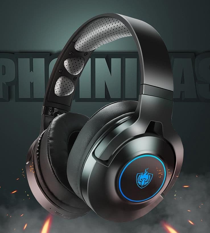 Bluetoothゲーミングヘッドセットマイク付ゲームヘッドホンパソコンスカイプ