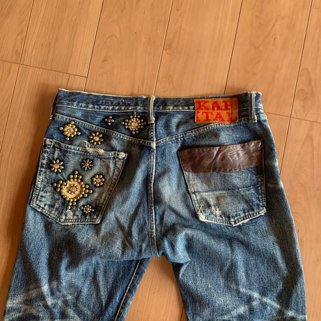レアKAPITALスタッズ　リメイクジーンズ