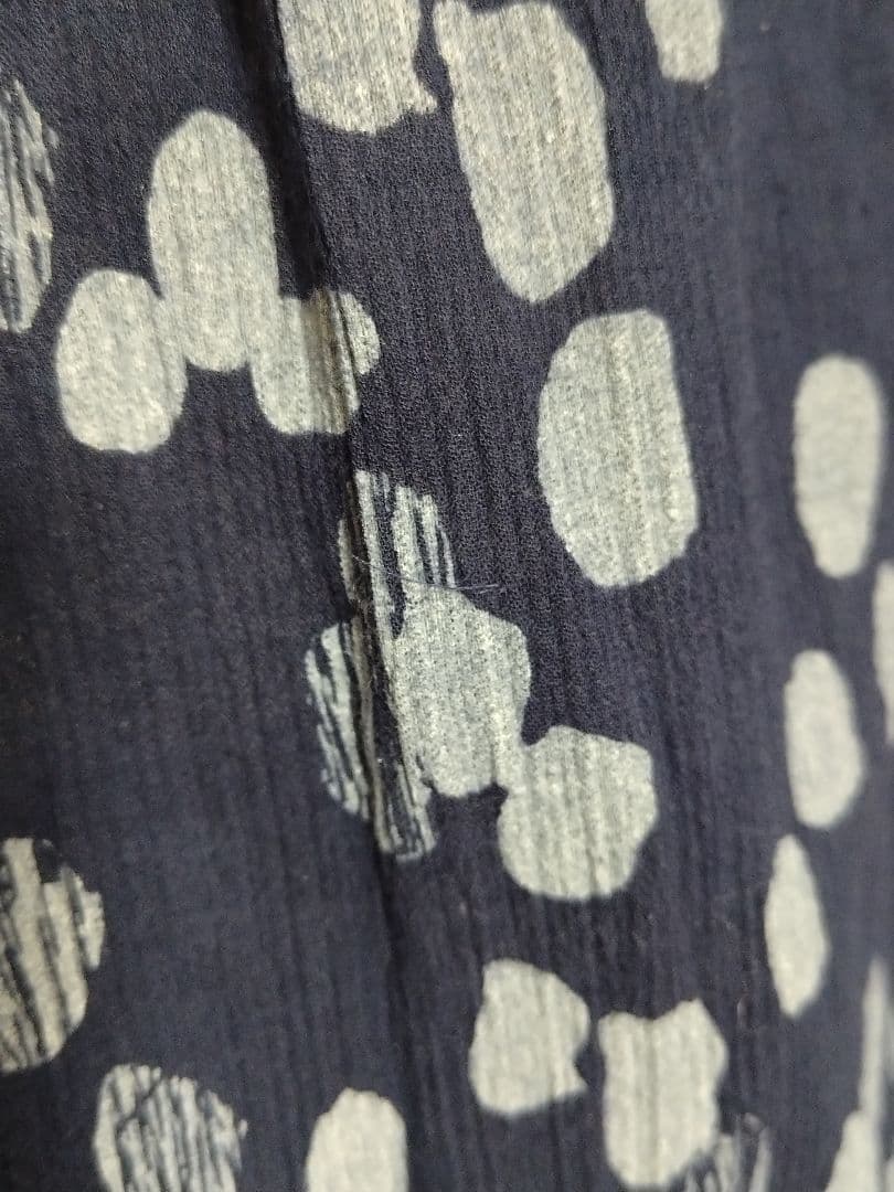 群言堂　花柄ロングシャツワンピース（ブルー）