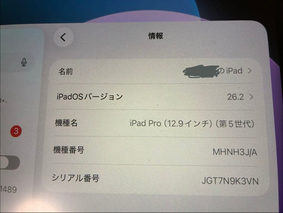 【美品】iPad Pro (12.9インチ) 第5世代 256GB Wi-Fi