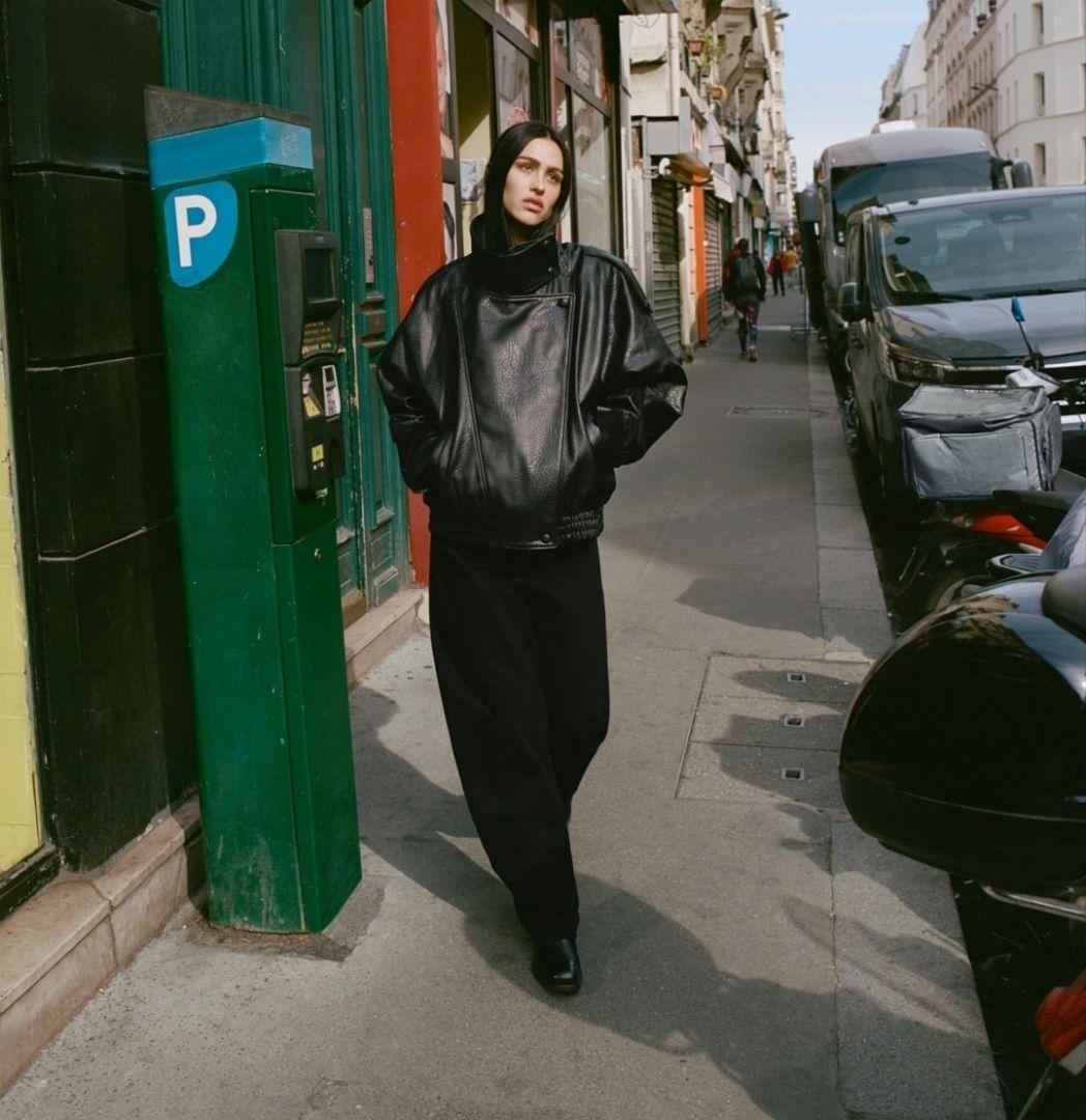 タグ付き新品♡　ZARA　フェイクレザージャケット Mサイズ ブラック　ザラ