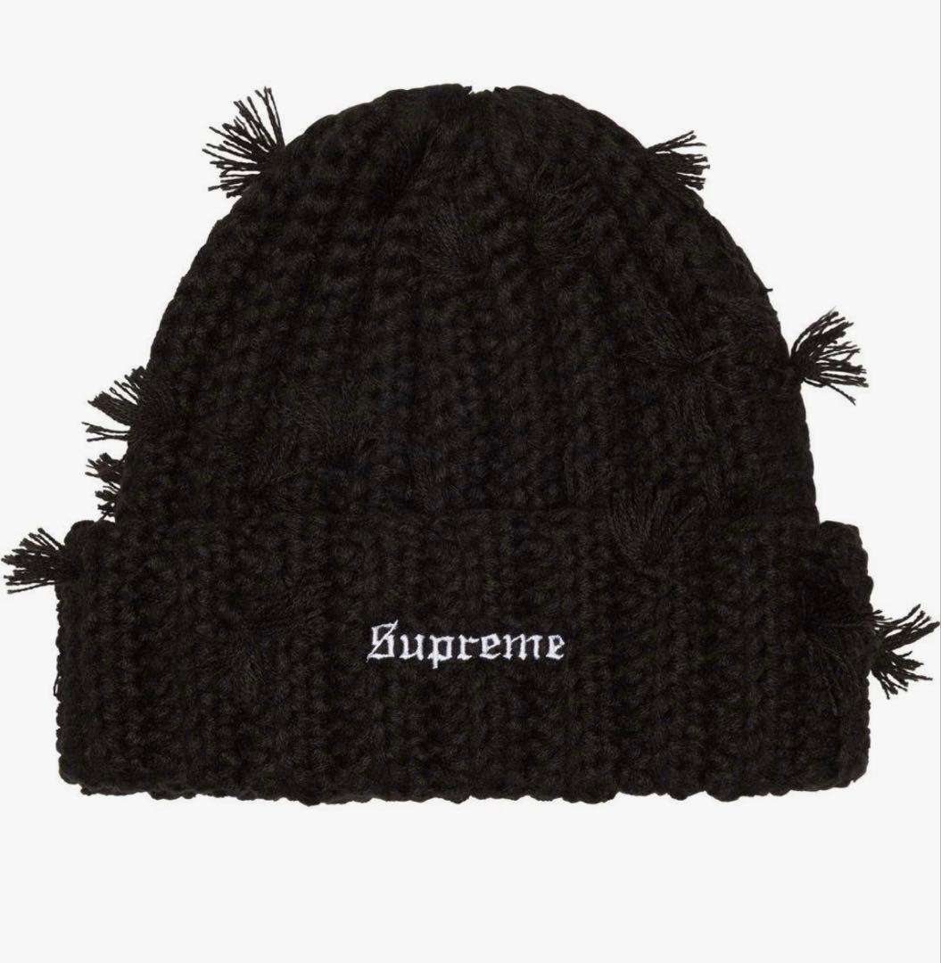 Supreme Hand Tied Beanie BLACK ビーニー　シュプ