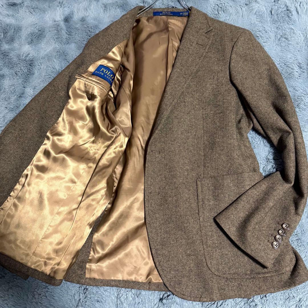Polo Ralph Lauren テーラードジャケット 40S ヘリンボーン