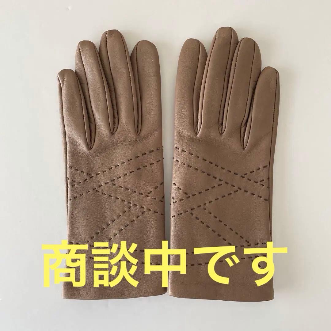 エルメス グローブ エトゥープ 6.5