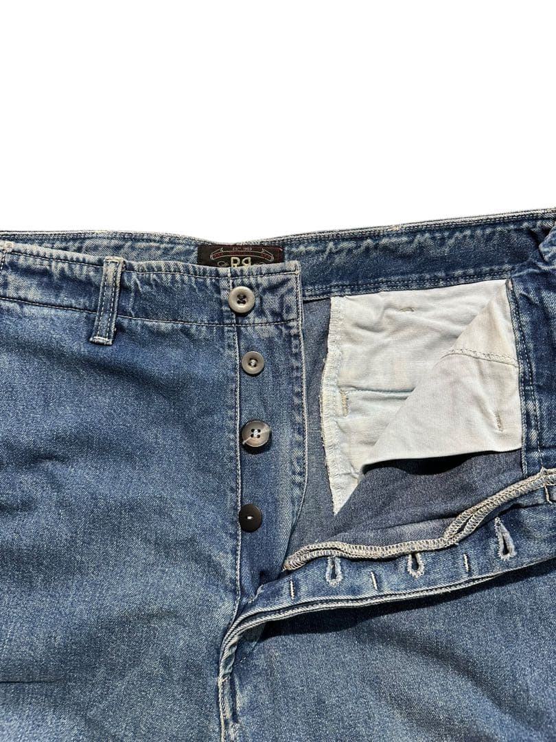 希少USA製 W30 RRL ダブルアールエル ウォッシュデニムカーゴパンツ