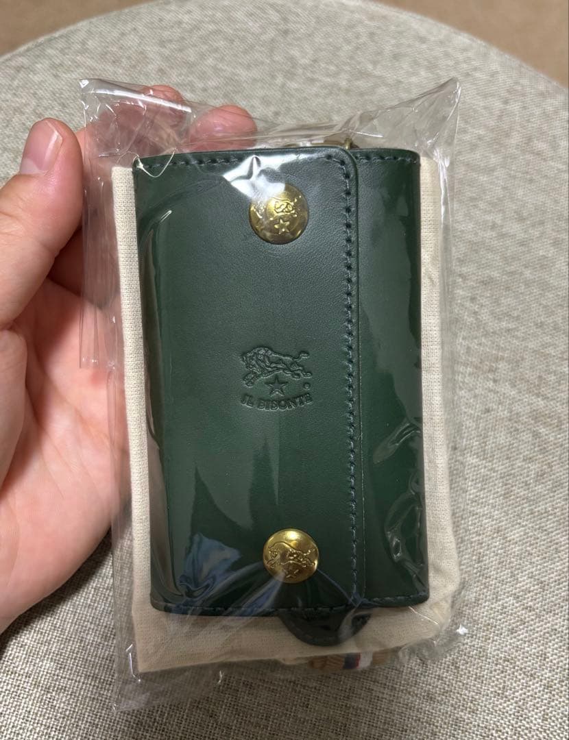 イルビゾンテグリーン レザー キーケース