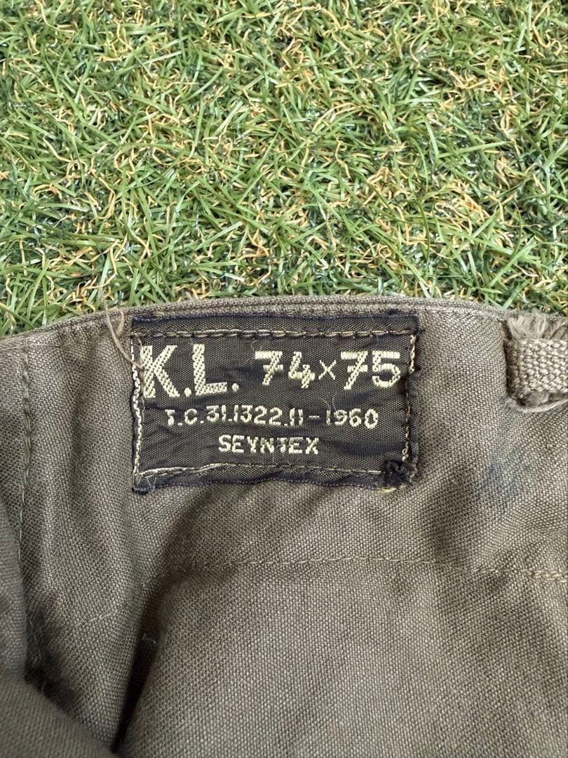 1960'sオランダ軍 ダブルフェイス カーゴパンツ K.L.74×75 実物