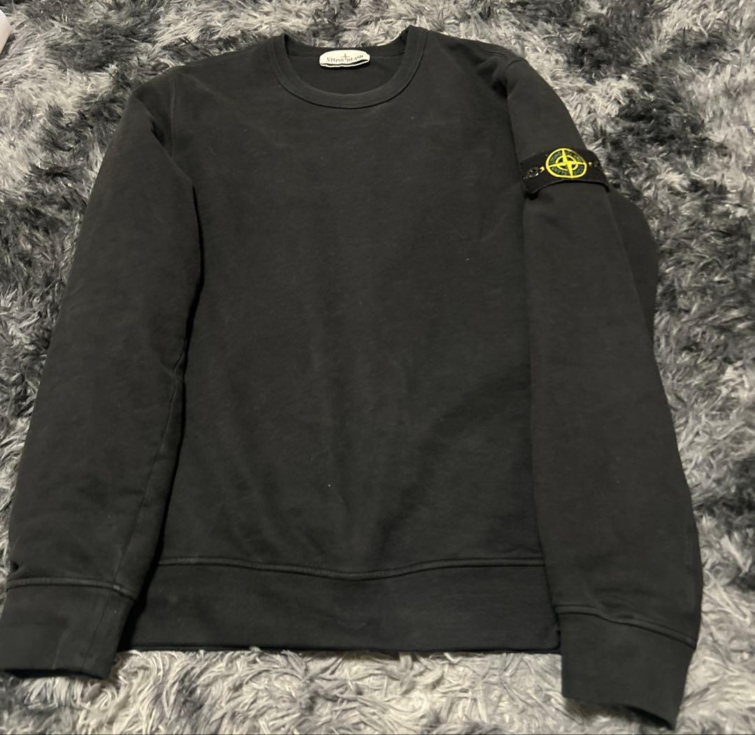 STONE  黒 クルーネック トレーナー