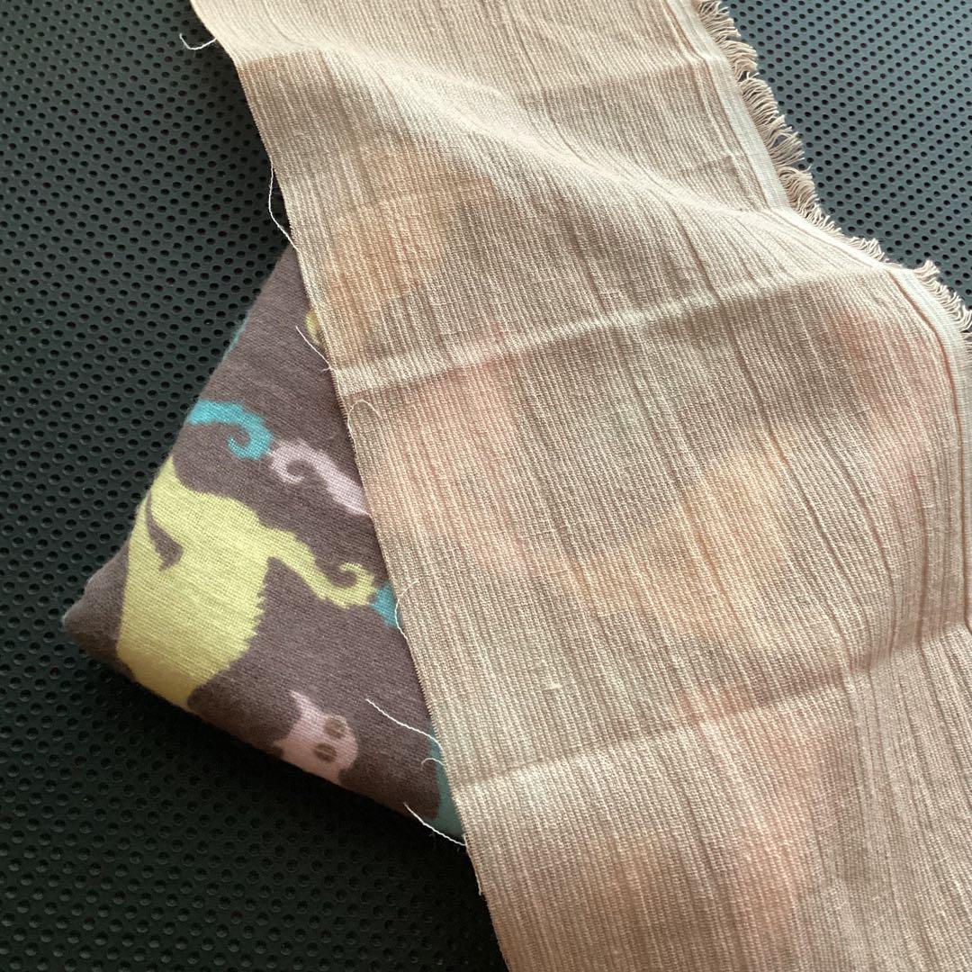 高島縮み 綿麻長襦袢、半襦袢