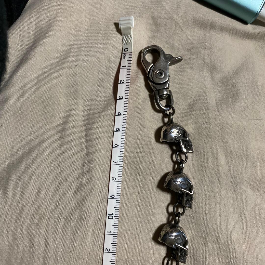 シルバー925 スカル　ウォレットチェーン