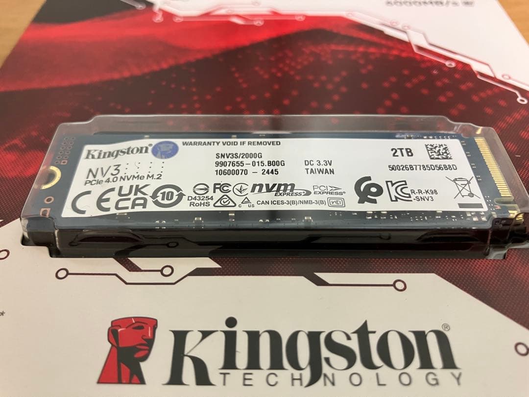 新品Kingston NV3 2TB PCIe 4.0 NVMe M.2 SSD