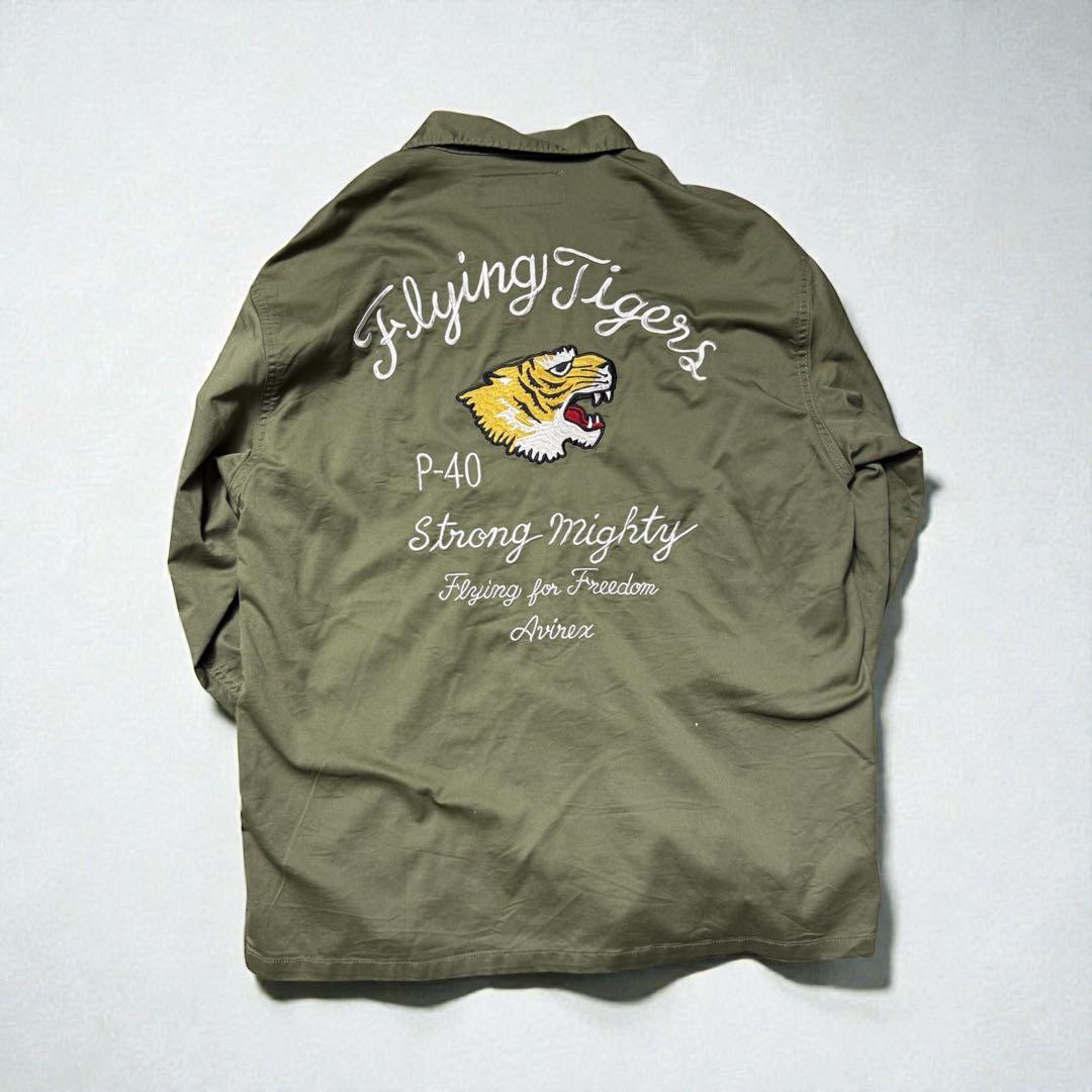 AVIREX FLYING TIGERS ミリタリーシャツ フライングタイガース