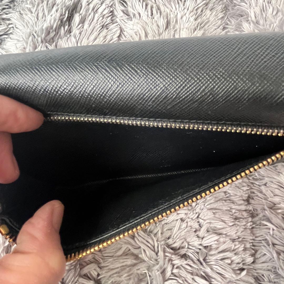 PRADA サフィアーノ　マルチカラー　長財布　メタルロゴ　サフィアーノ