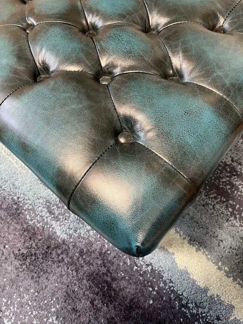 本革 スツール チェスターフィールド レザー スツール