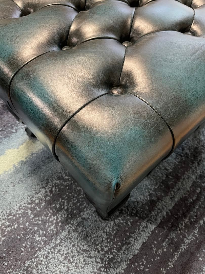 本革 スツール チェスターフィールド レザー スツール