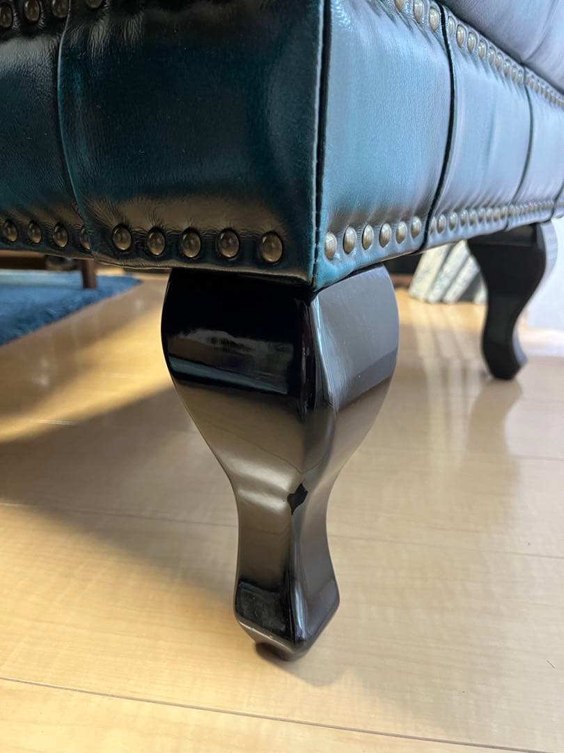 本革 スツール チェスターフィールド レザー スツール