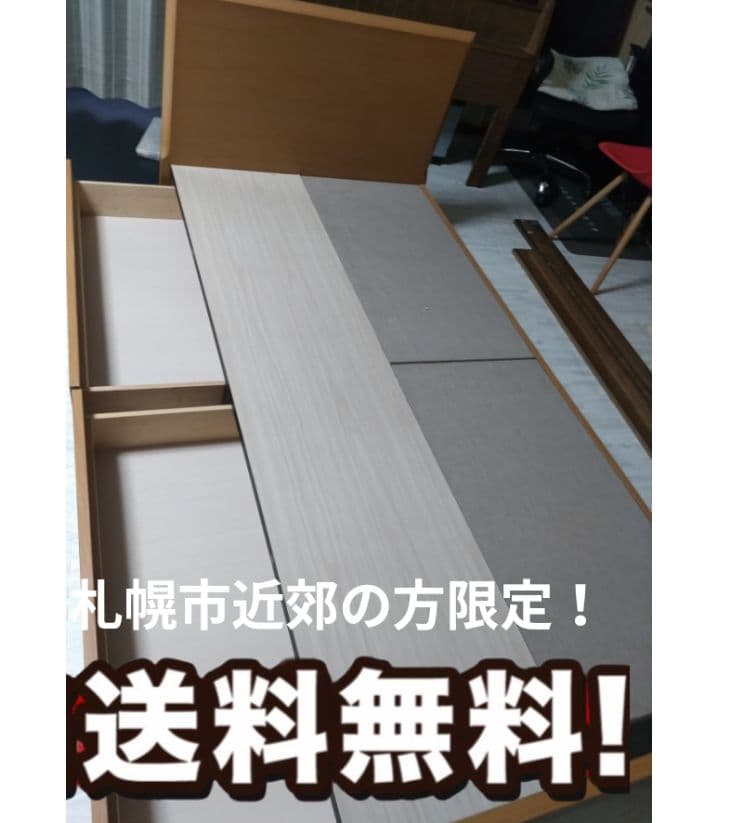 札幌市近近郊の方限定！送料無料！フランスベッド 収納付きシングルベッド