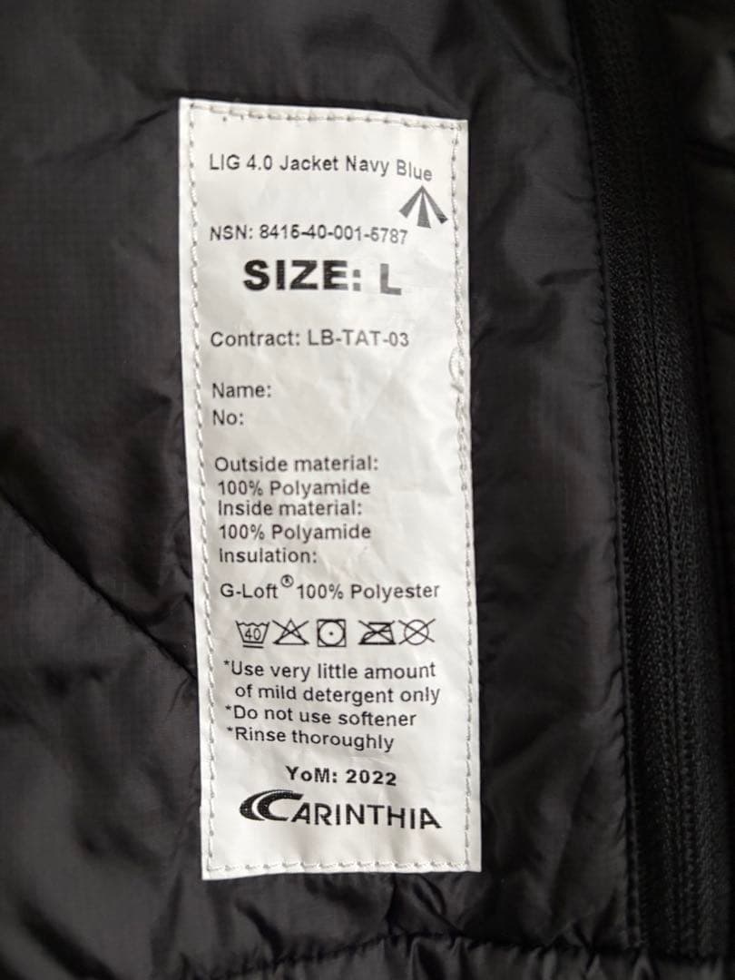 【美品】 Navy Carinthia LIG4.0 L