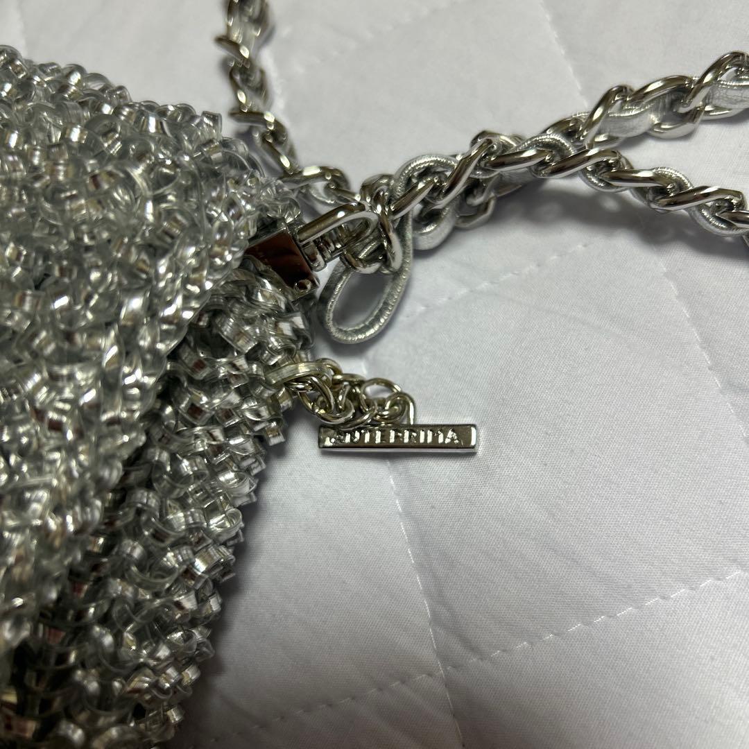ANTEPRIMA シルバー ビーズパーティーバッグ