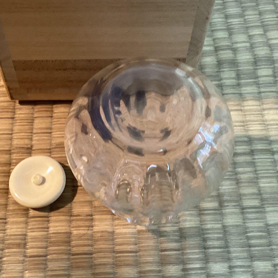 チェコガラス瓢簟茶入　内田　繁　作