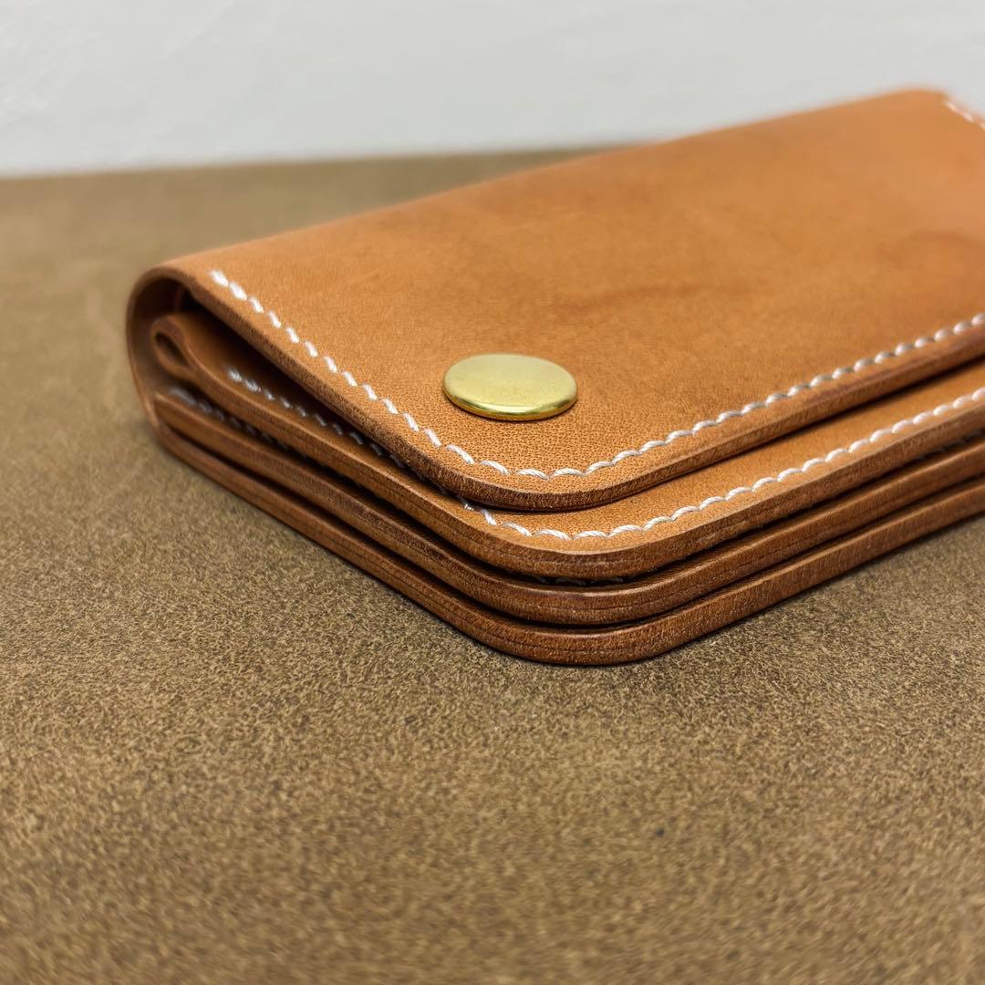 ホースバット　トラッカーウォレット　ミドル　ナチュラル　3層　Guidi